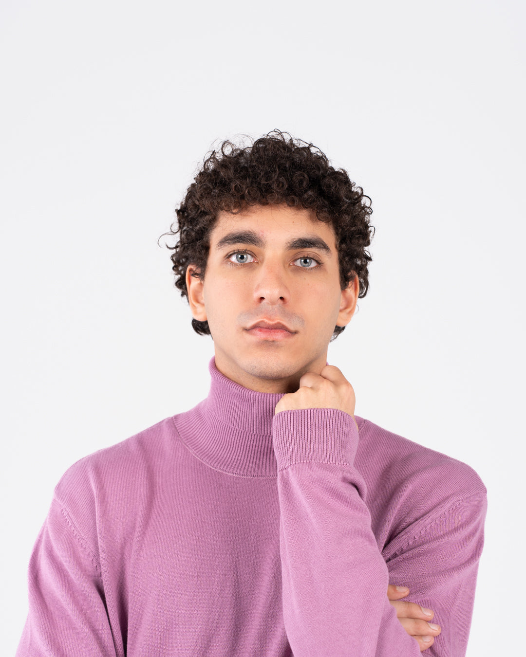 Men plain half cool sweater