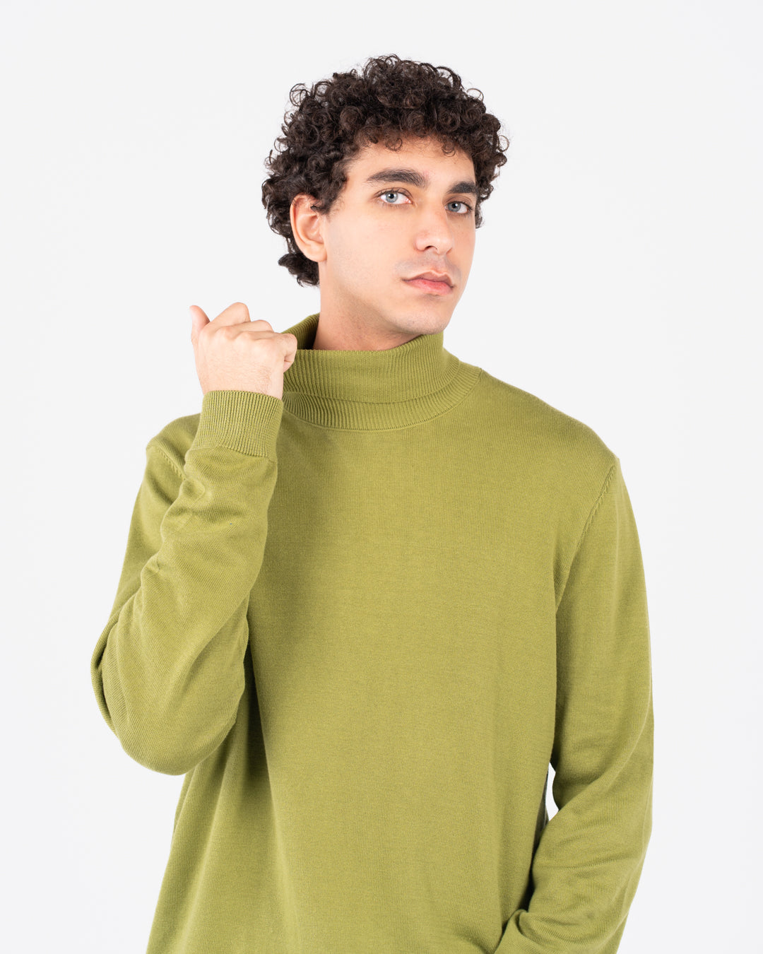 Men plain half cool sweater