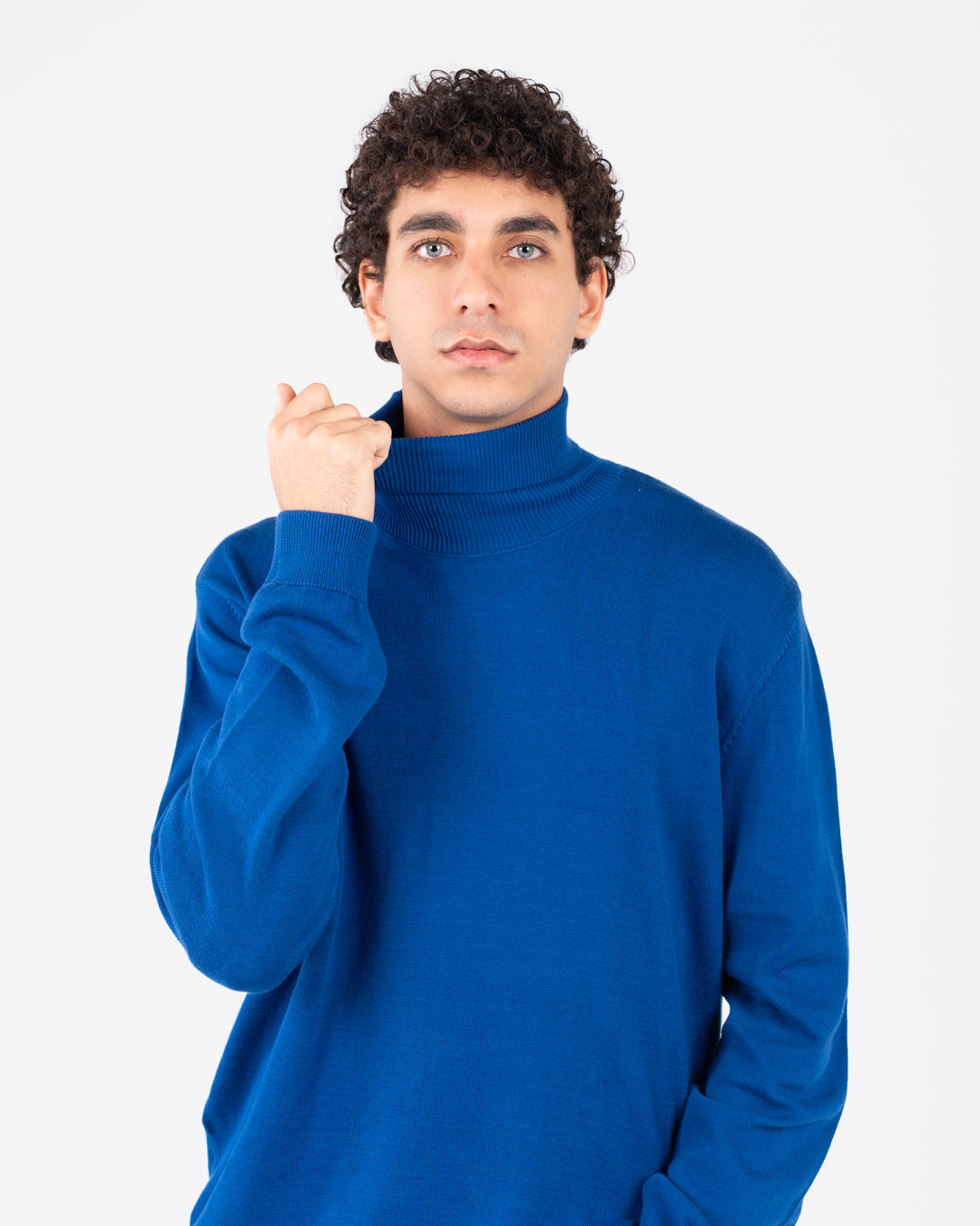 Men plain half cool sweater