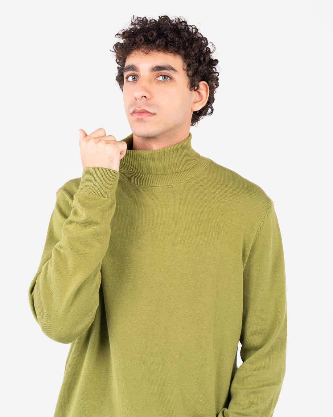 Men plain half cool sweater
