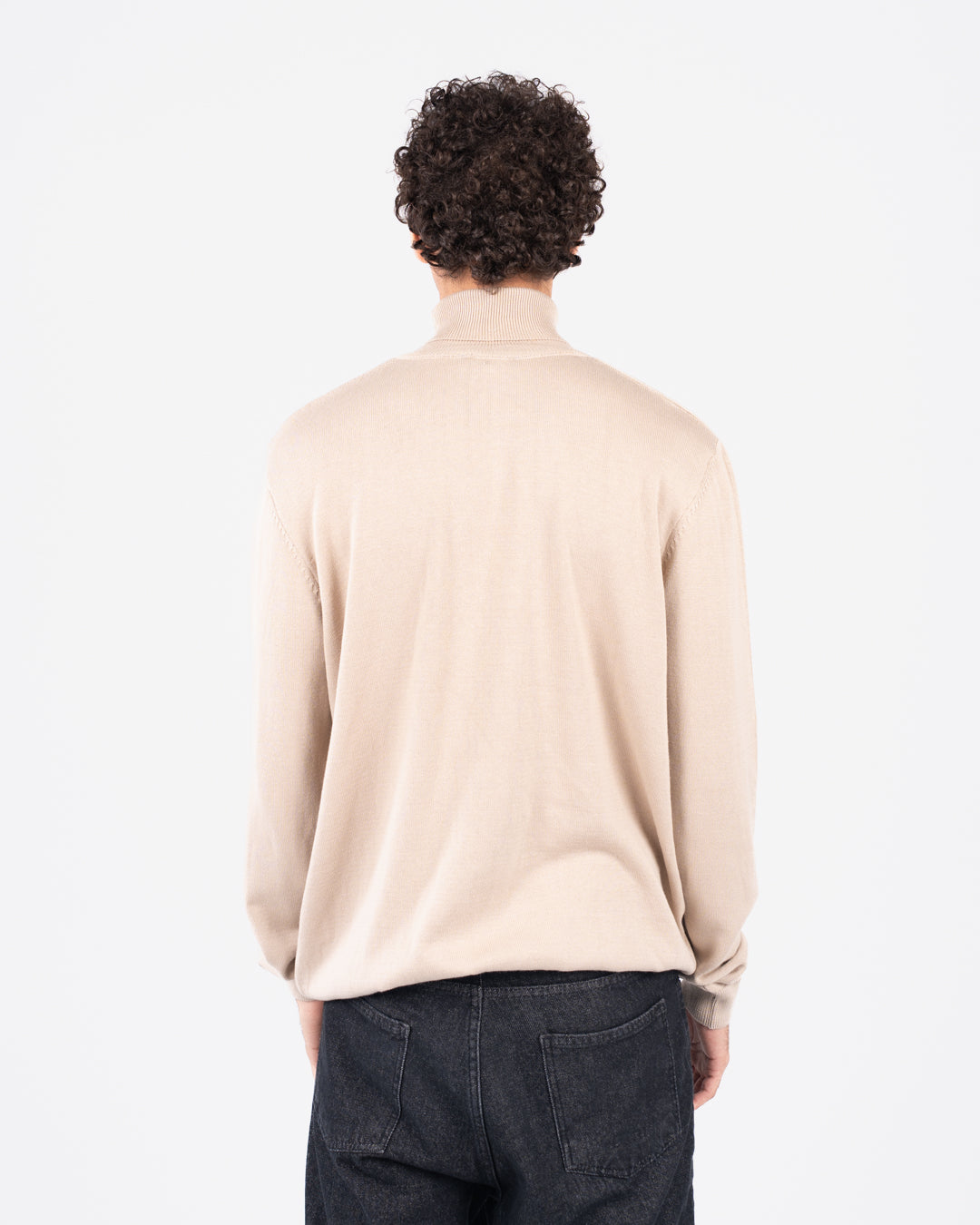 Men plain half cool sweater