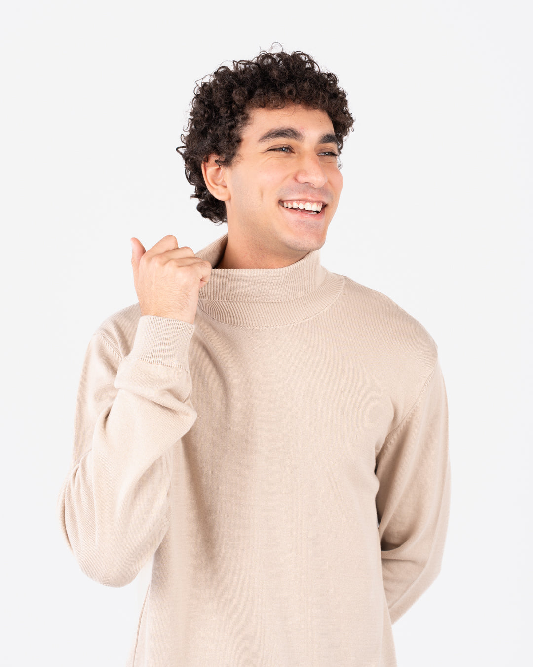 Men plain half cool sweater