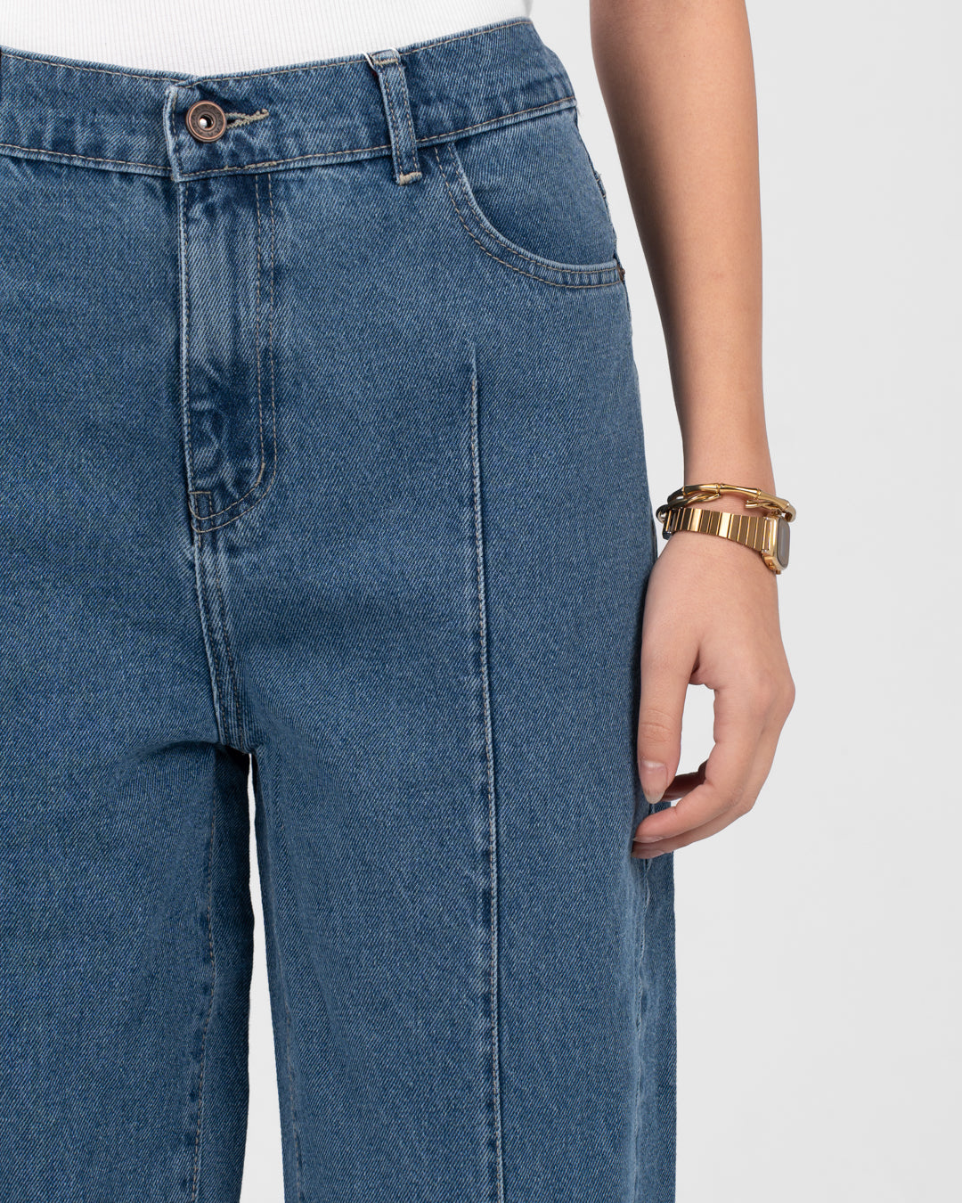 Wide Leg Denim Pants