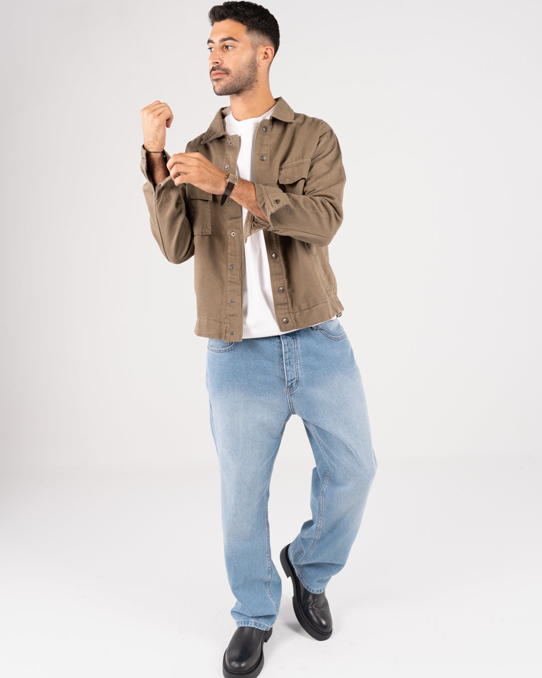 Men Plain Gabardine Jacket