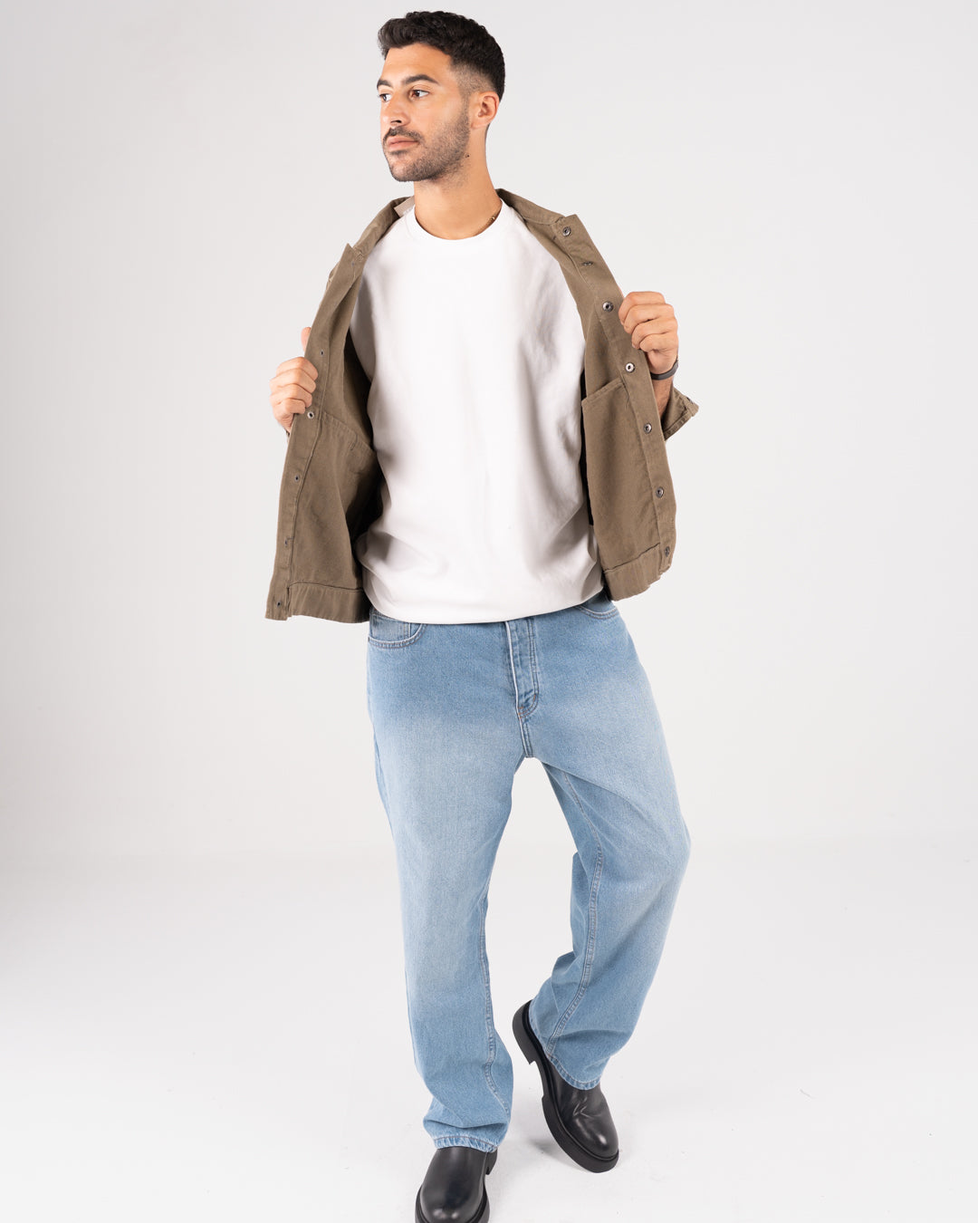 Men Plain Gabardine Jacket