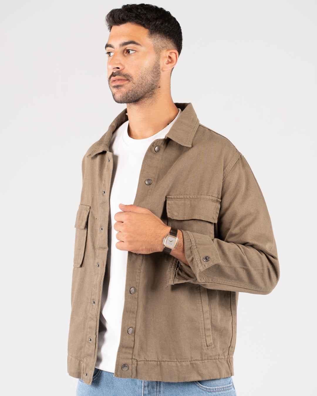 Men Plain Gabardine Jacket