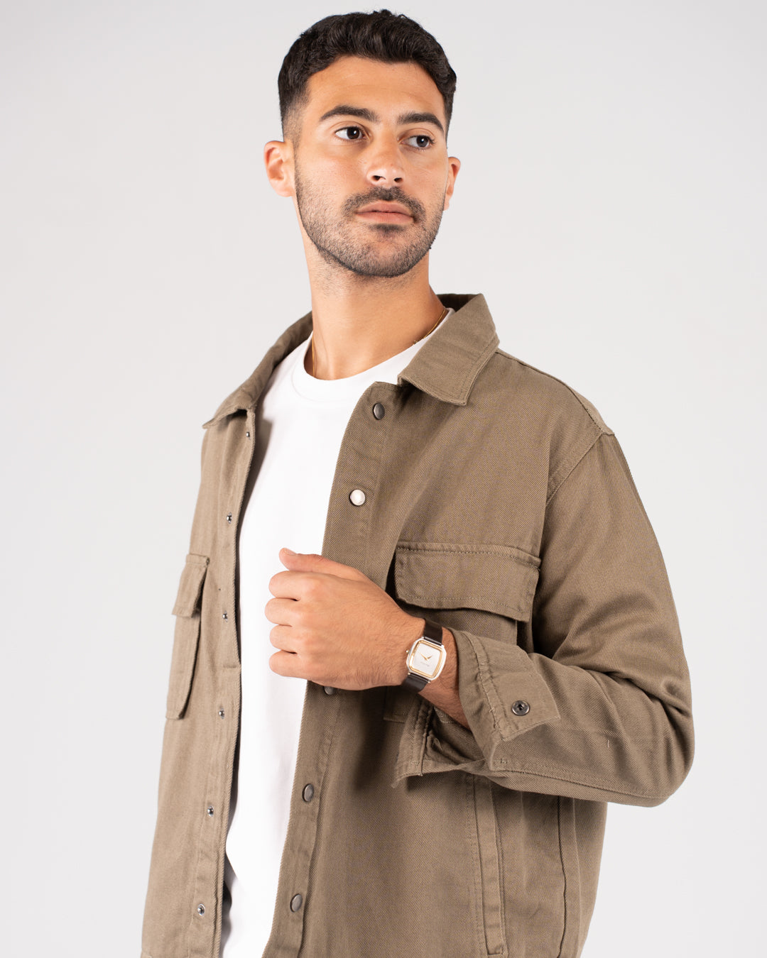 Men Plain Gabardine Jacket