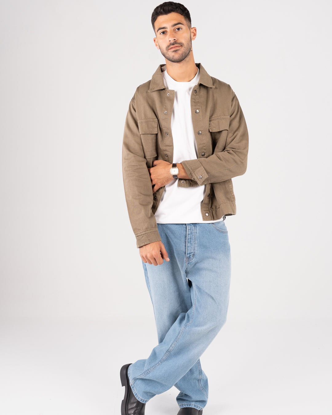 Men Plain Gabardine Jacket