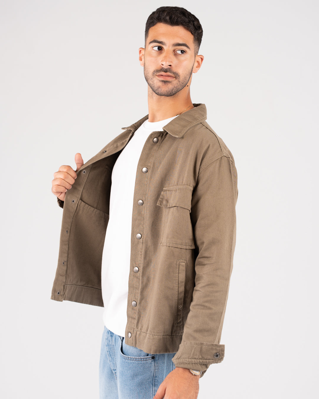 Men Plain Gabardine Jacket