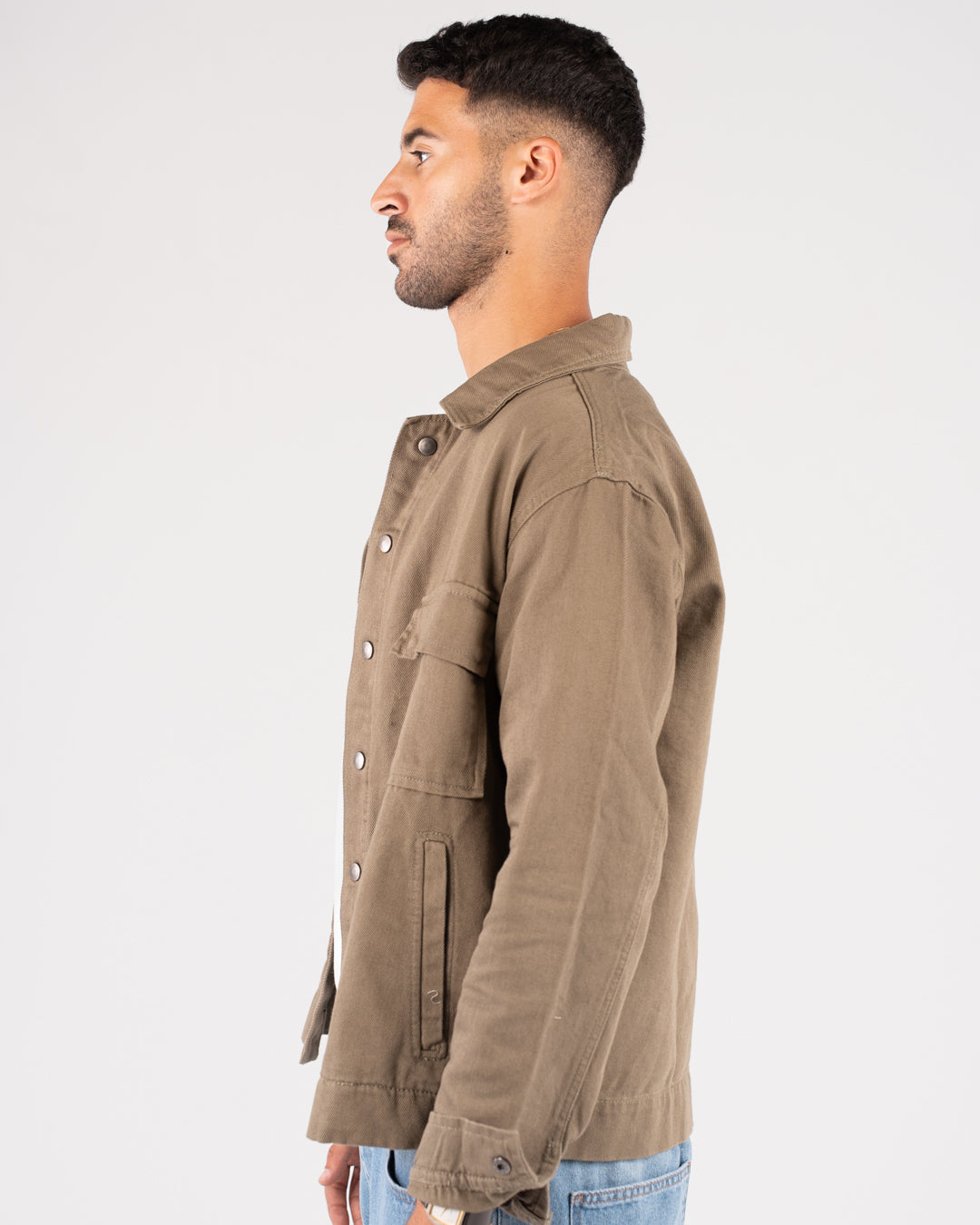 Men Plain Gabardine Jacket