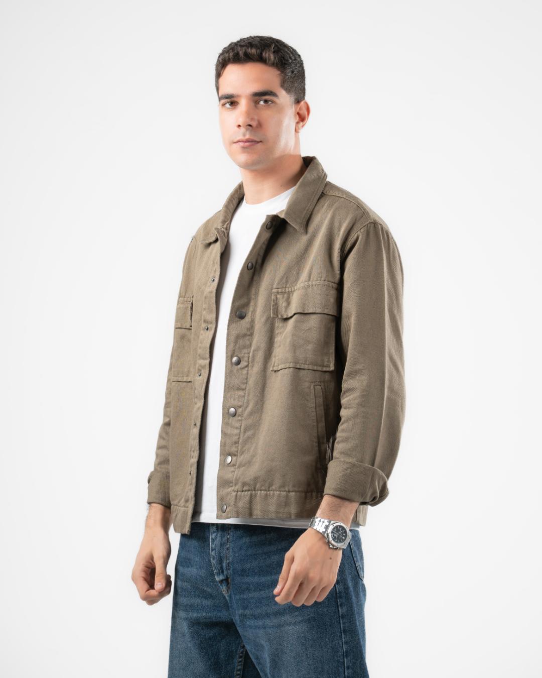 Men Plain Gabardine Jacket