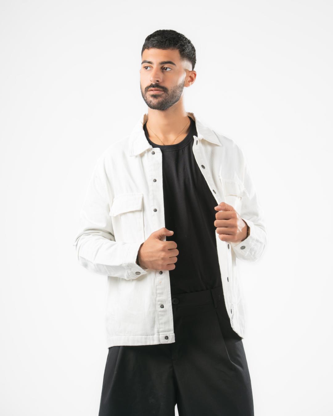 Men Plain Gabardine Jacket