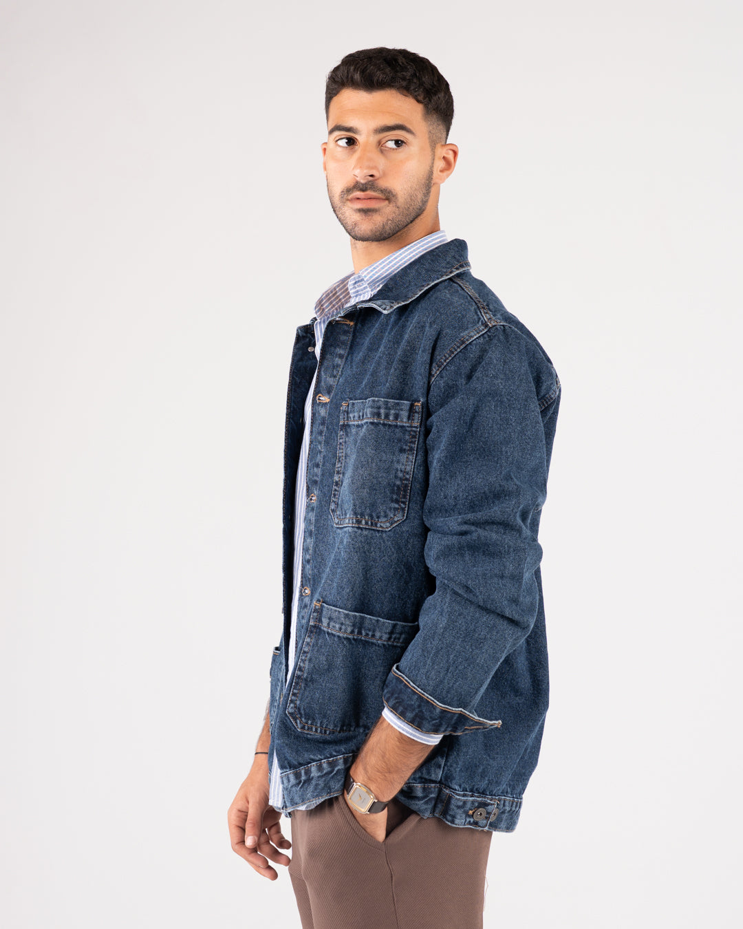 جاكيت دنيم رجالي واسع