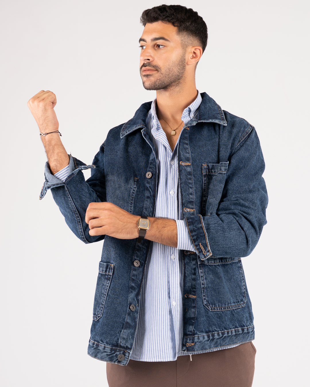 جاكيت دنيم رجالي واسع