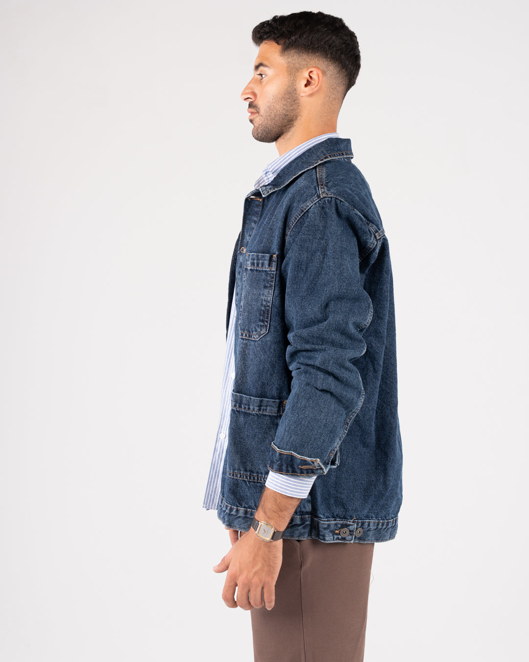 جاكيت دنيم رجالي واسع