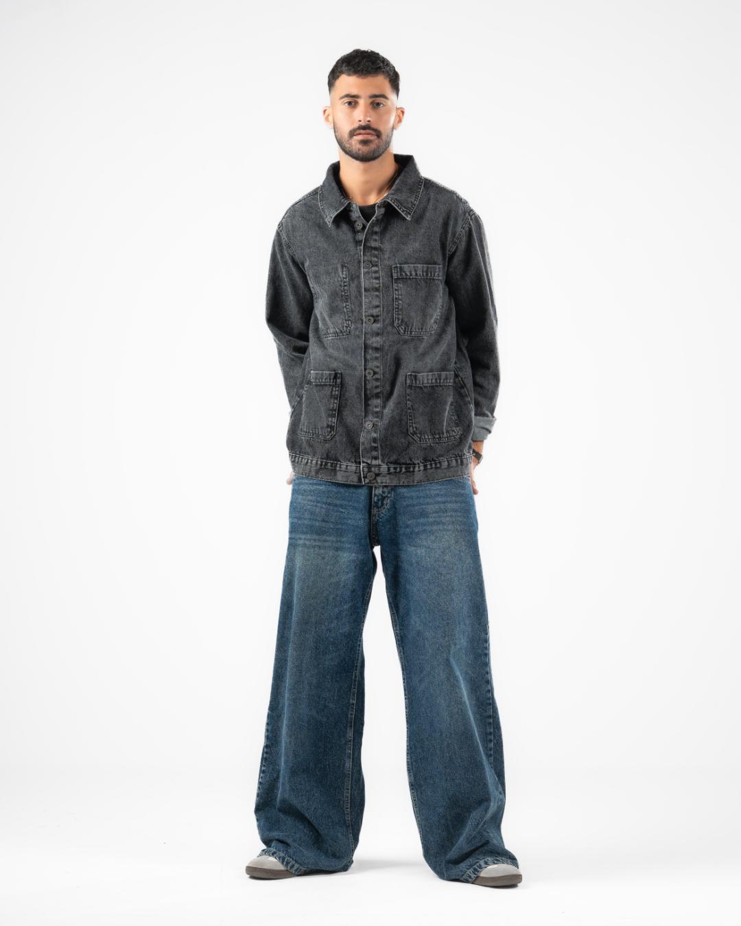 جاكيت دنيم رجالي واسع