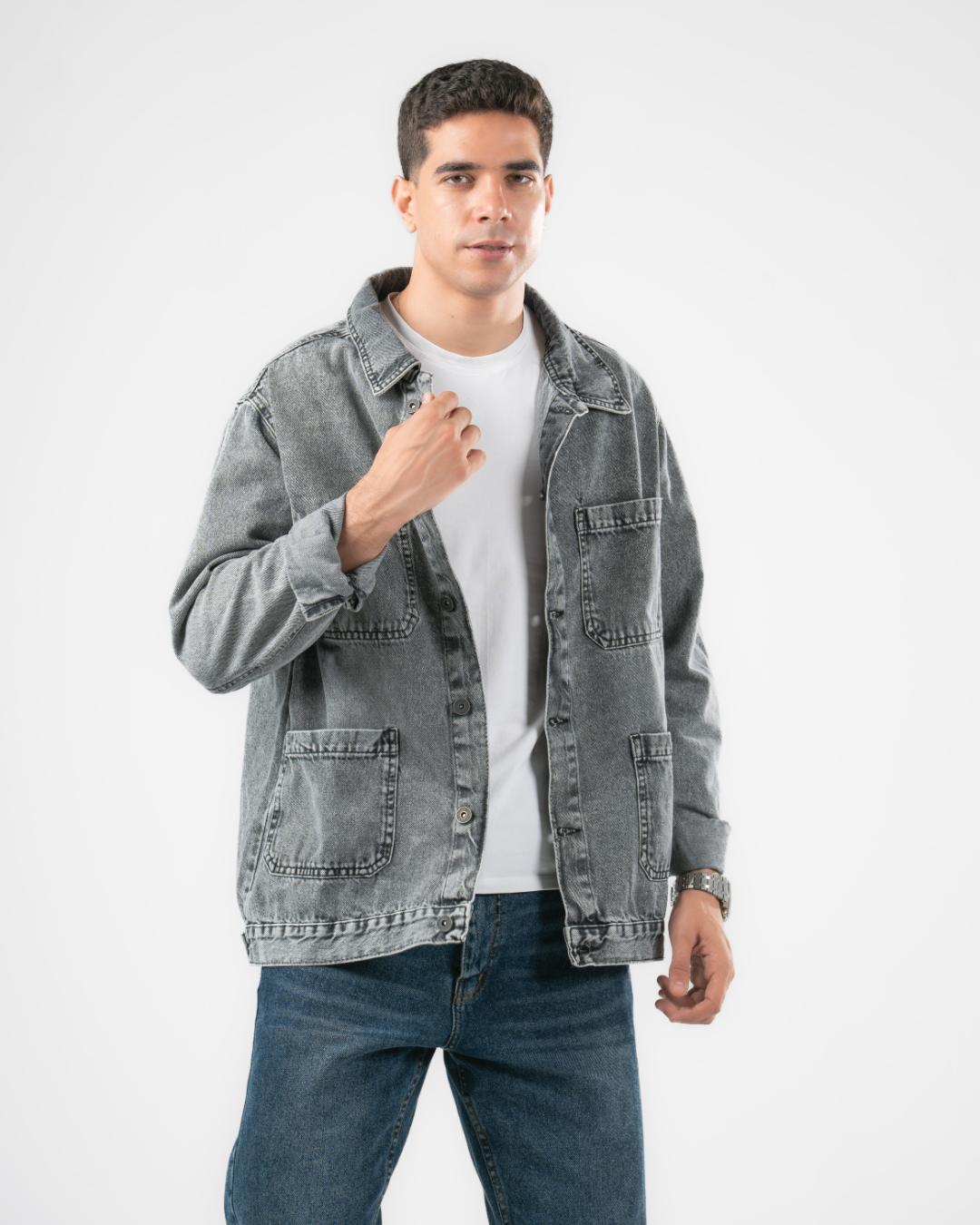 جاكيت دنيم رجالي واسع