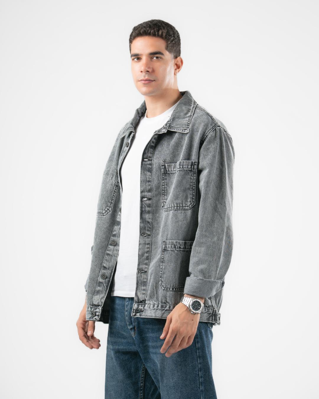 جاكيت دنيم رجالي واسع