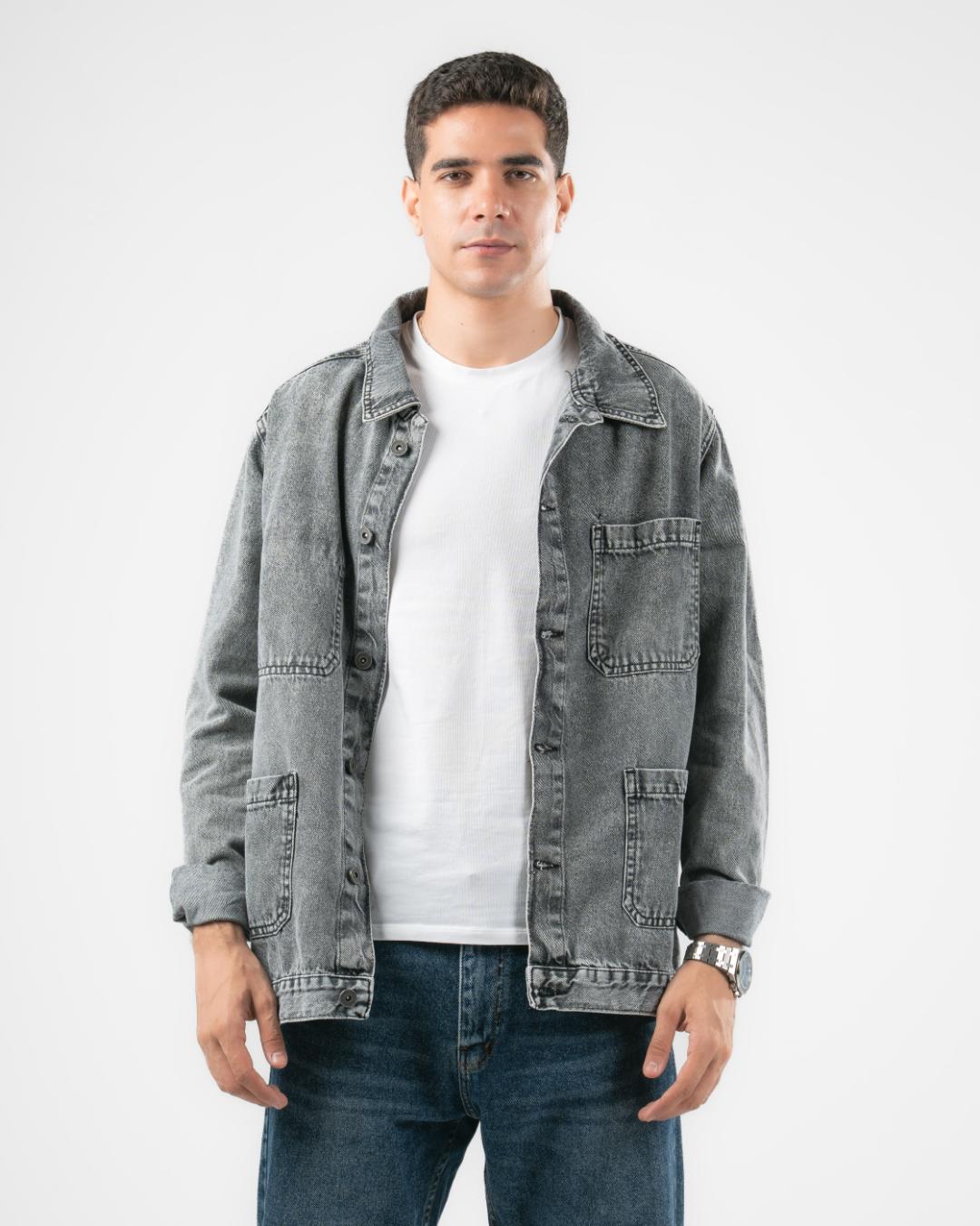 جاكيت دنيم رجالي واسع