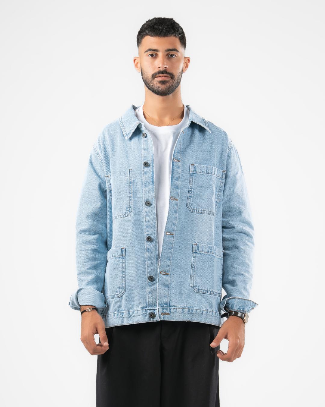 جاكيت دنيم رجالي واسع