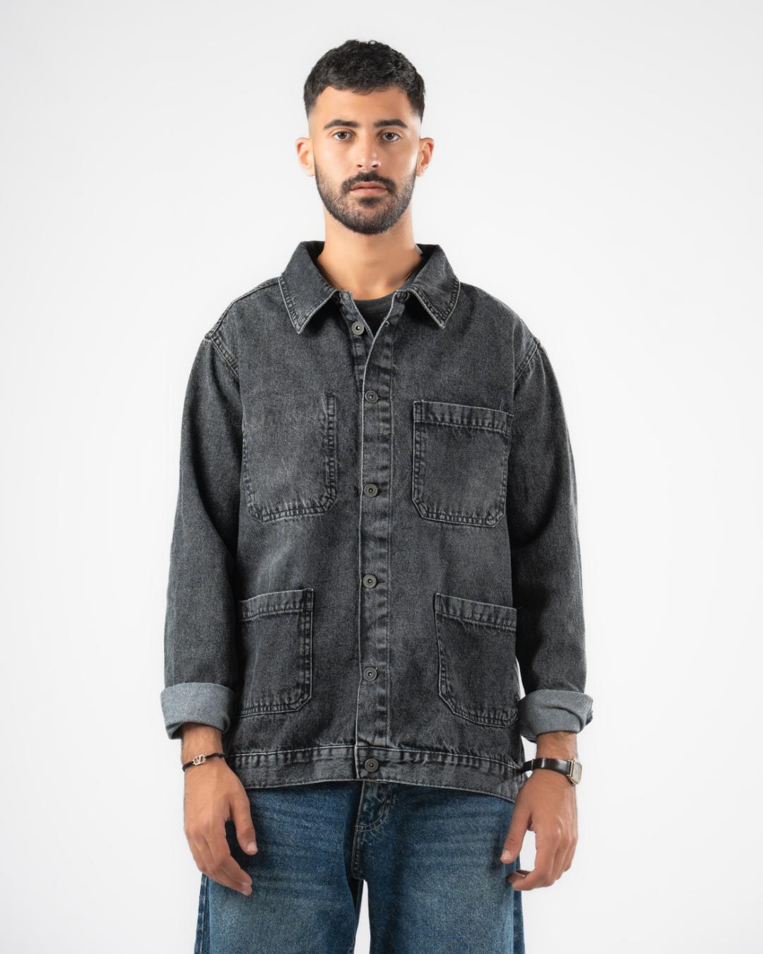 جاكيت دنيم رجالي واسع