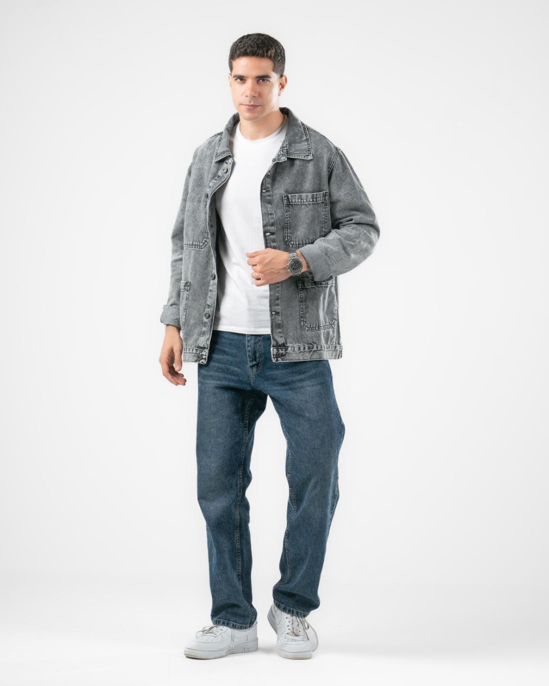 جاكيت دنيم رجالي واسع