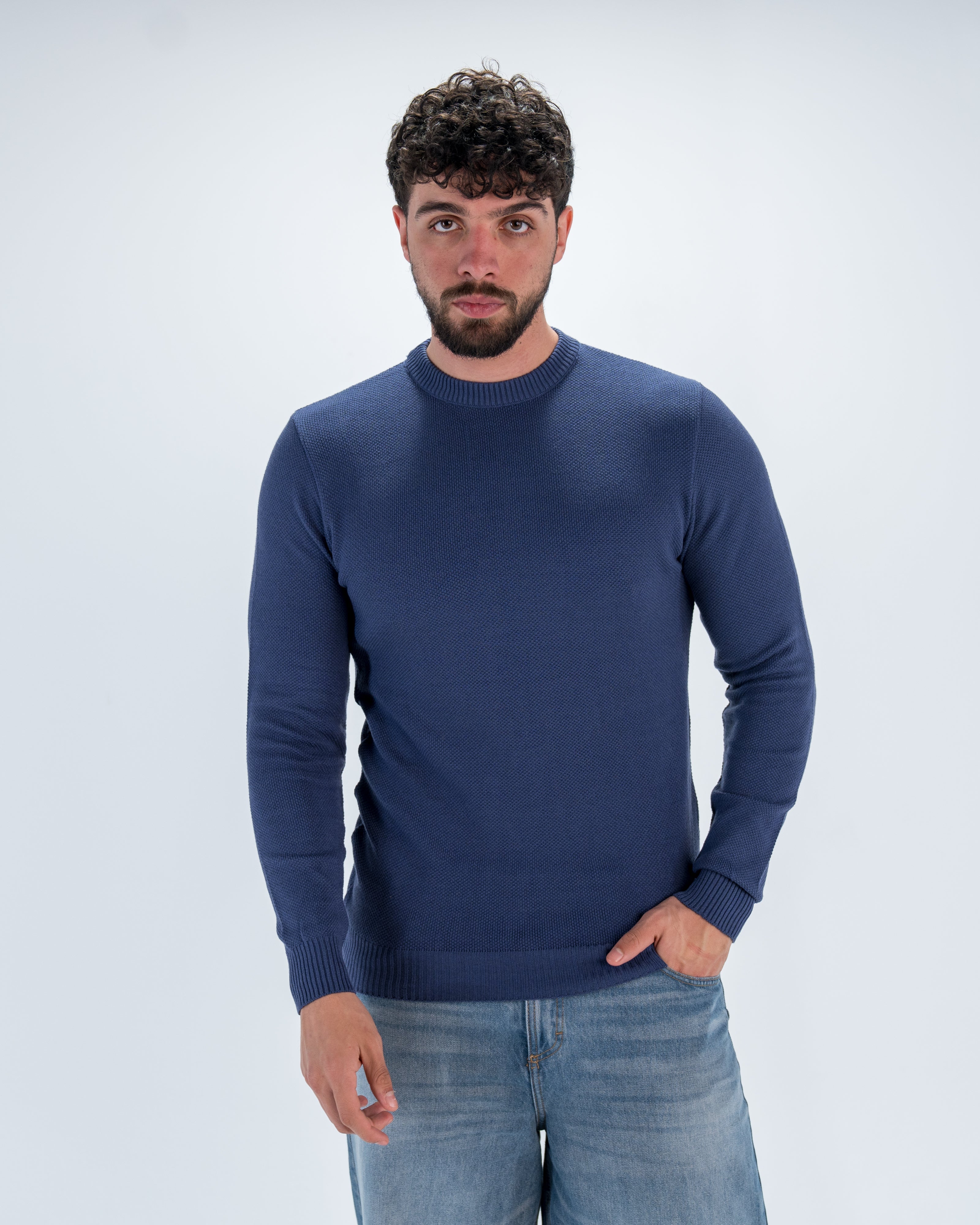 Men Honeycomb Pullover