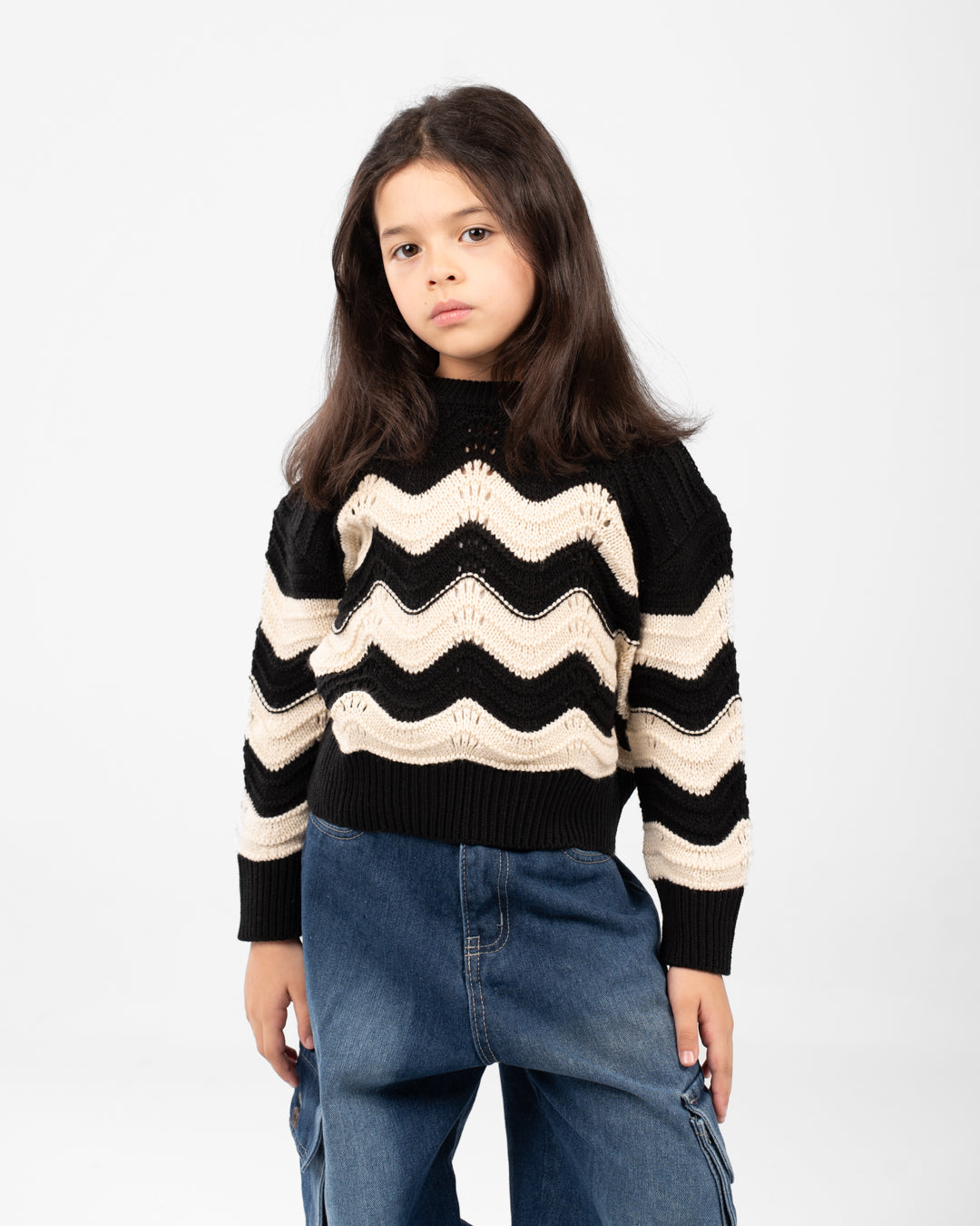 بلوفر محبوك مخطط