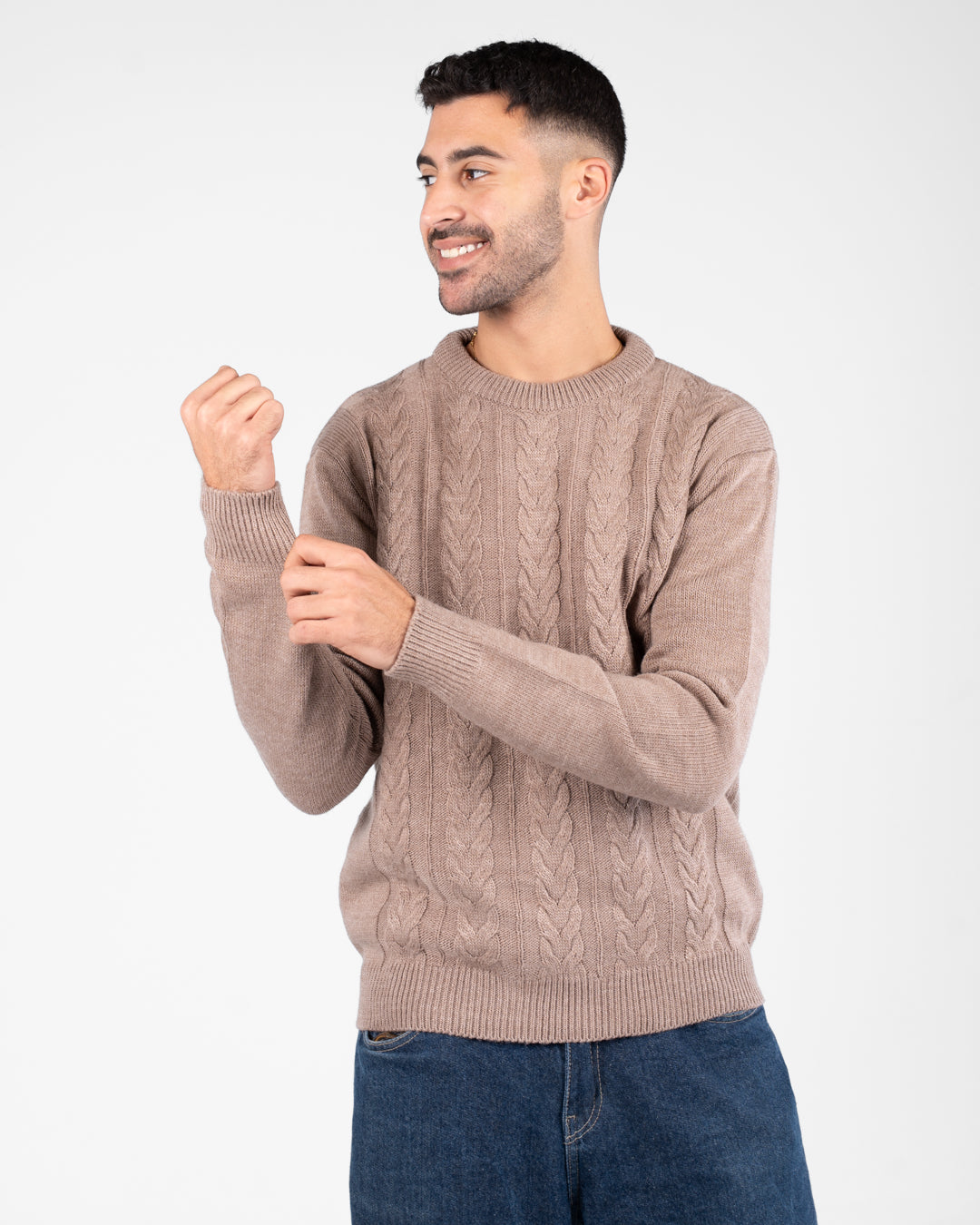 ضفائر رجالية برقبة دائرية