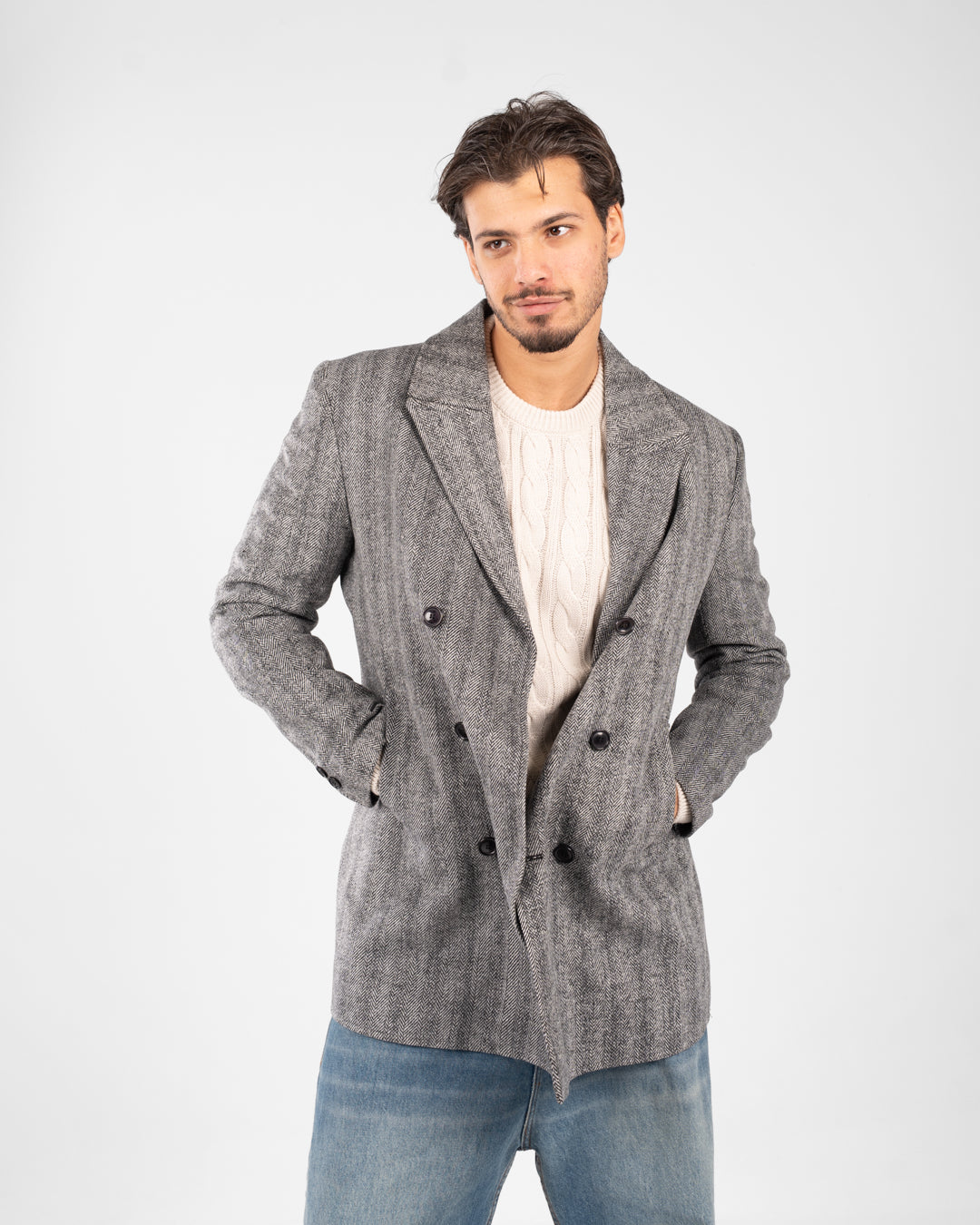 معطف جاكار قصير للرجال