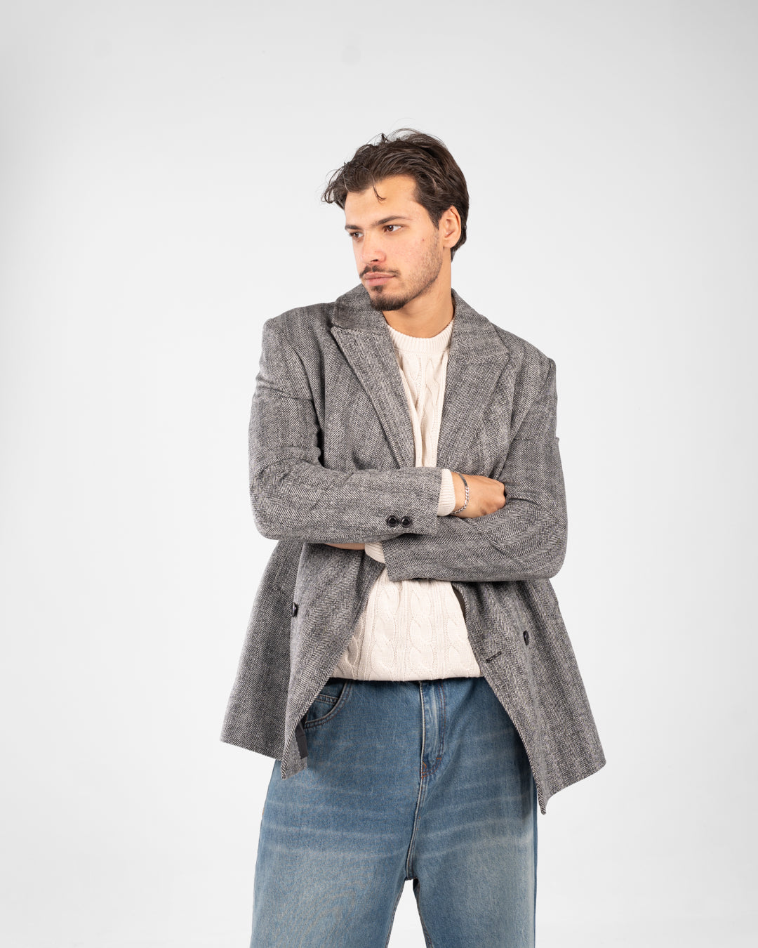 معطف جاكار قصير للرجال