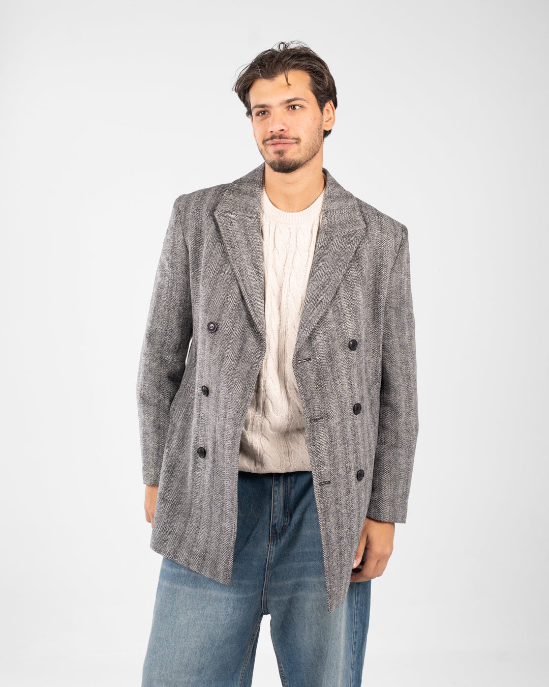 معطف جاكار قصير للرجال