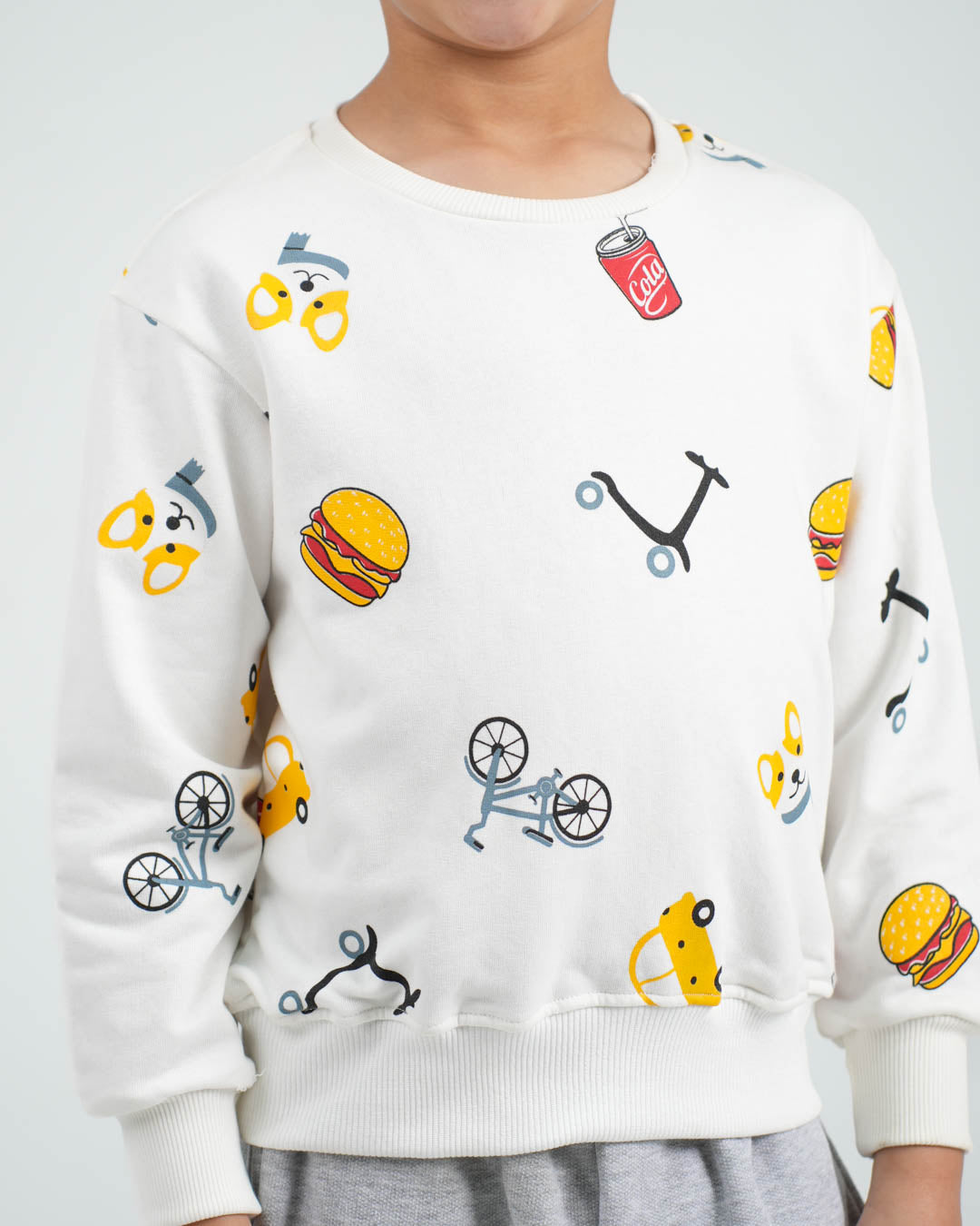 Bike Print Boy Sweat Shirt