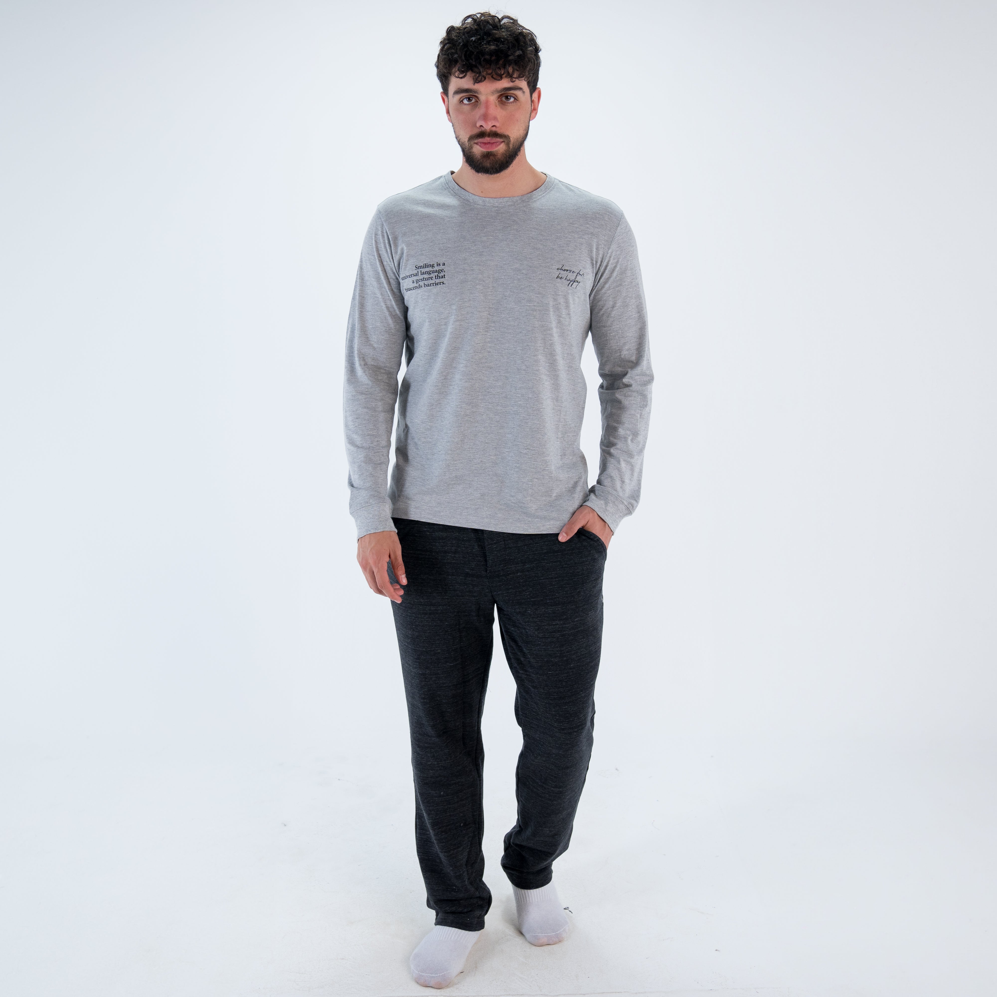 طقم بيجامة رجالي مطبوع