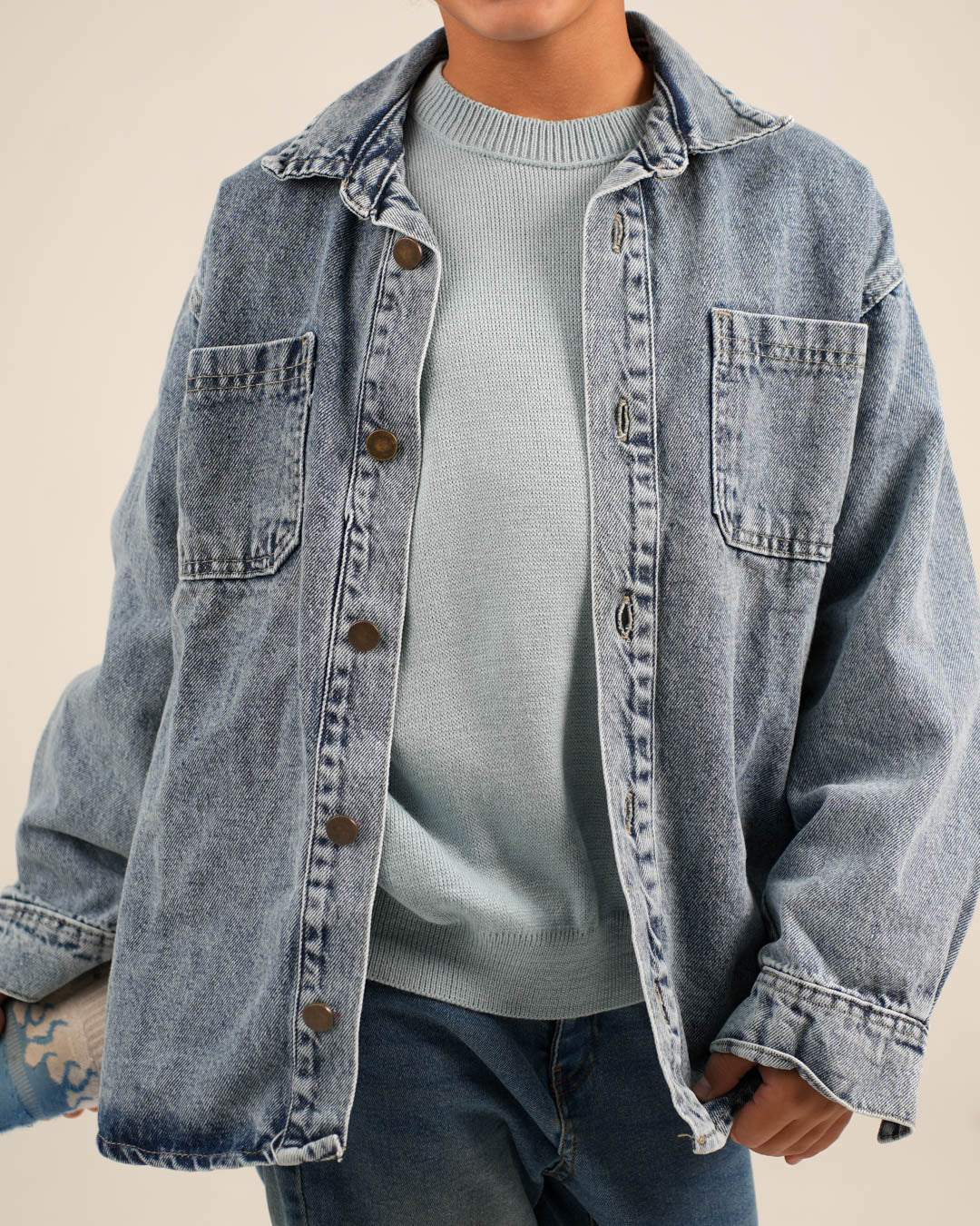 قميص جينز بجيبين