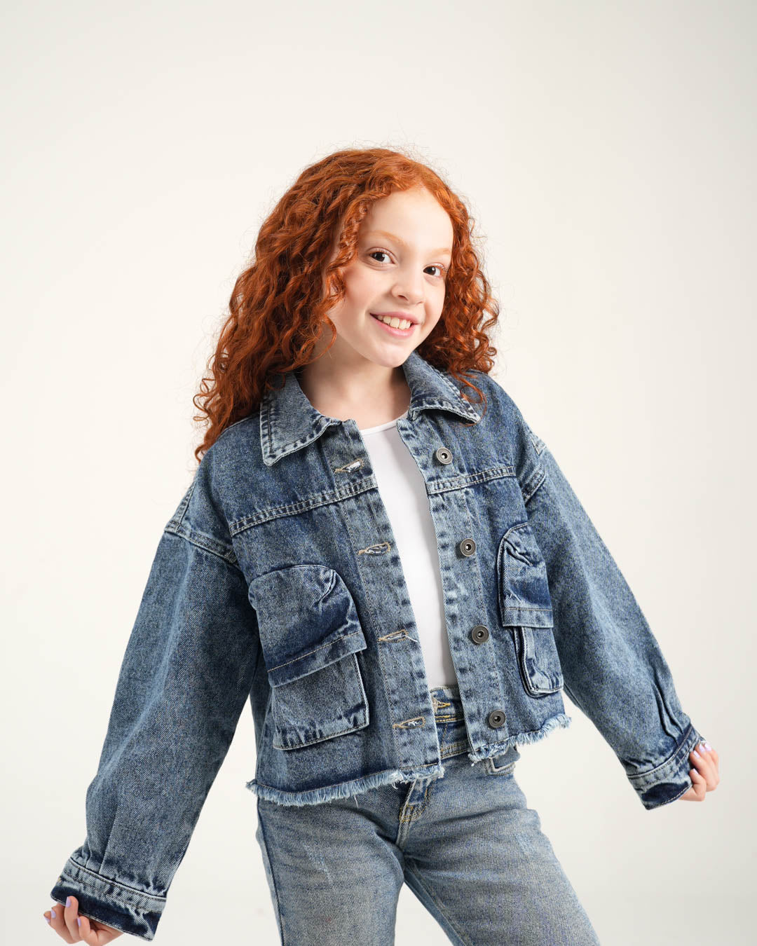 جاكيت جينز بناتي