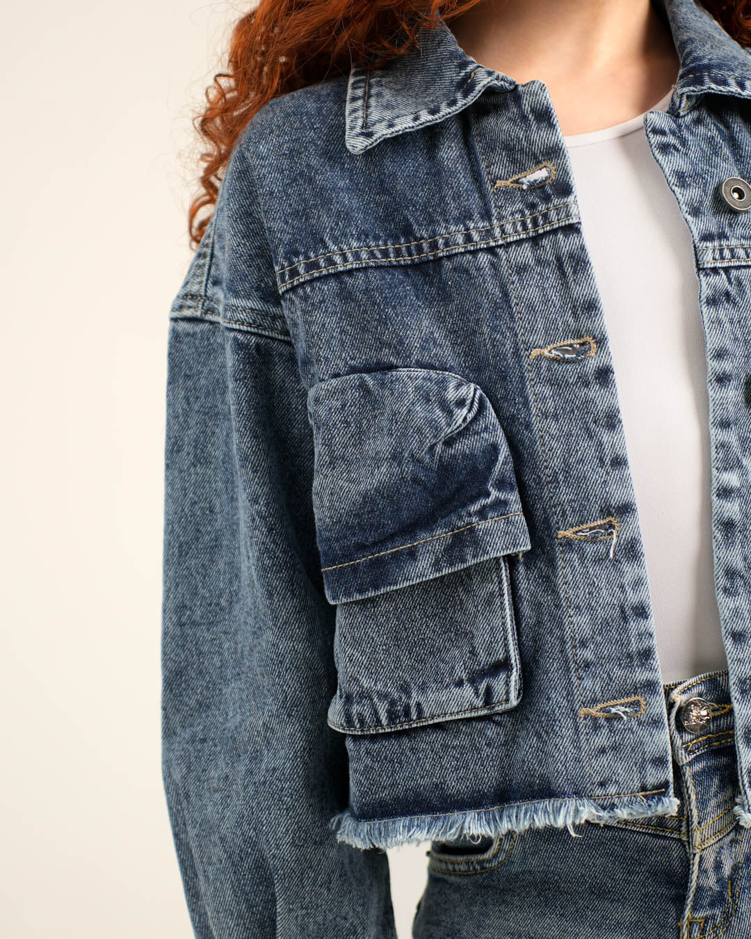 جاكيت جينز بناتي