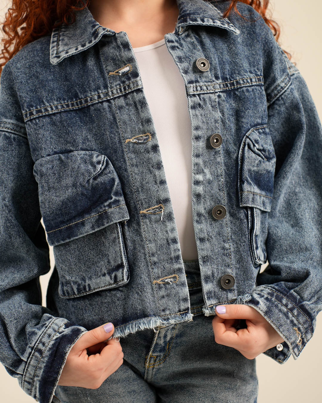 جاكيت جينز بناتي