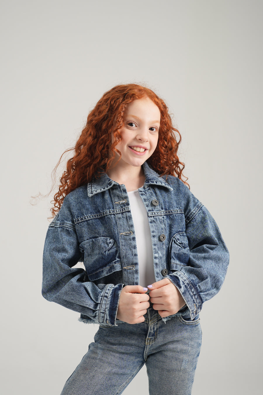 جاكيت جينز بناتي