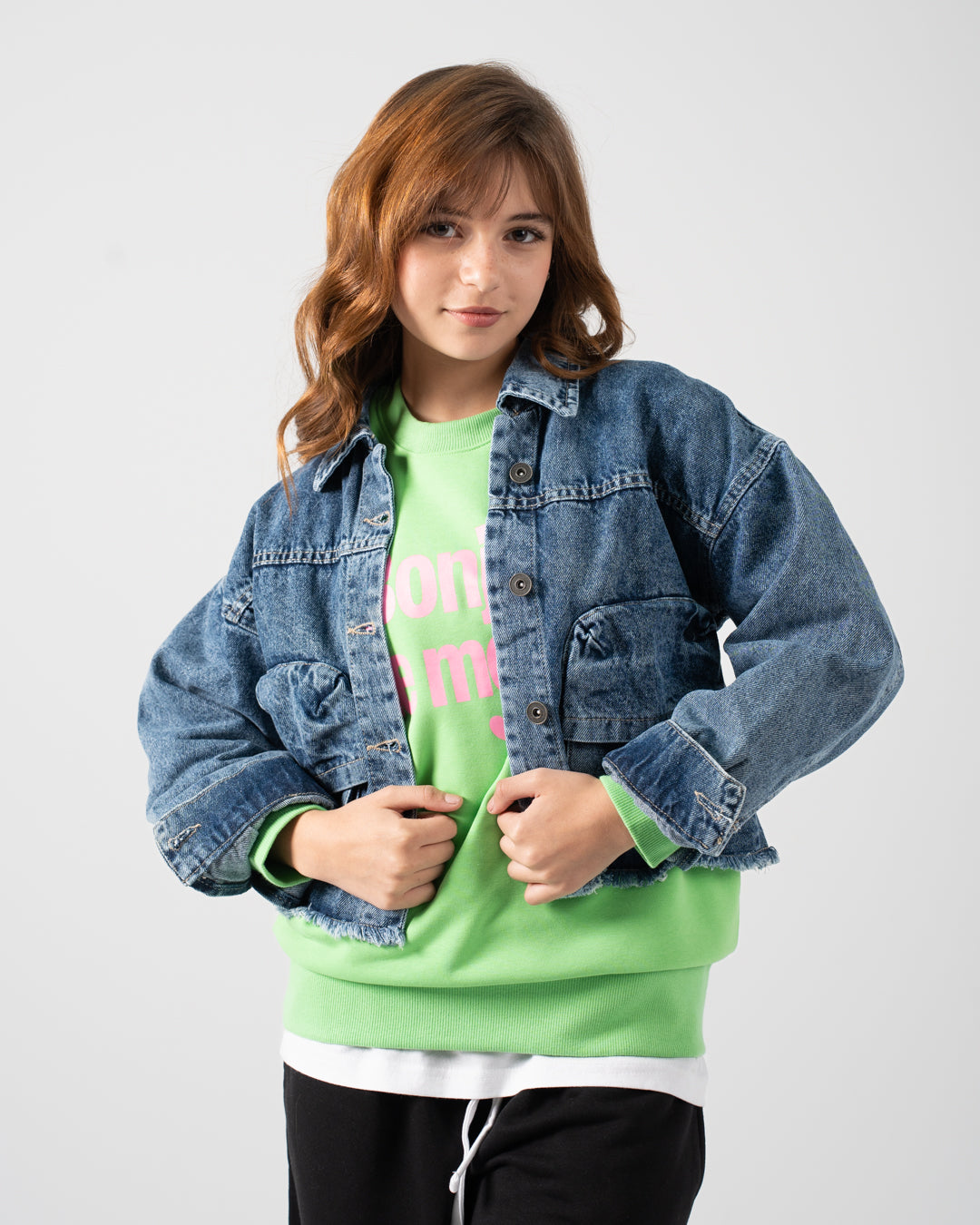 جاكيت جينز بناتي