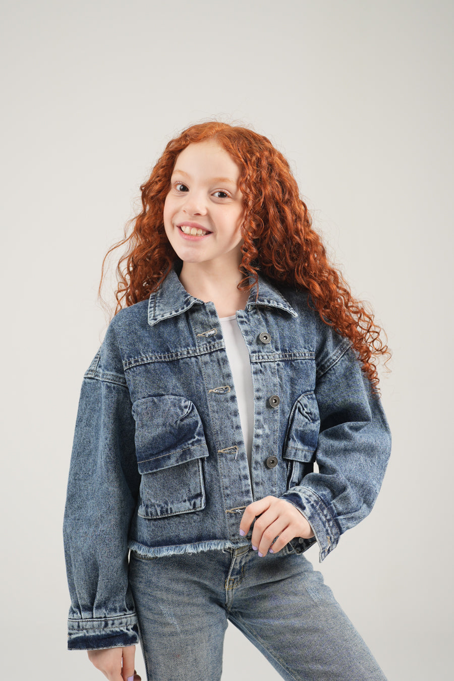 جاكيت جينز بناتي