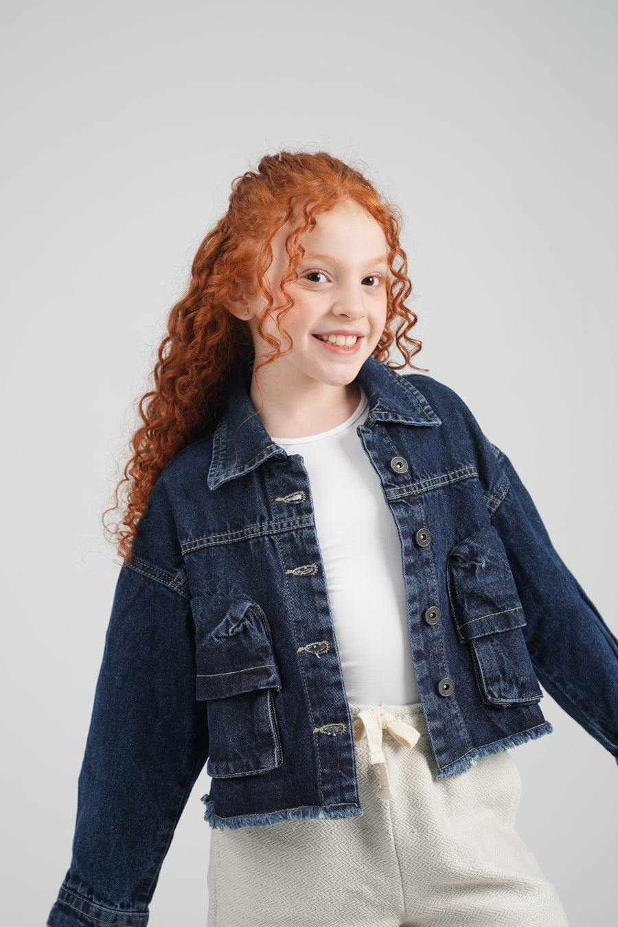 جاكيت جينز بناتي