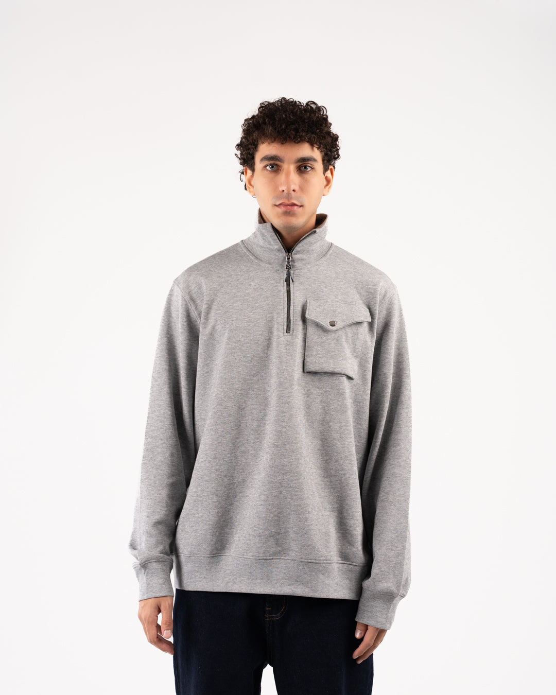 سويت شيرت بسحاب وجيب