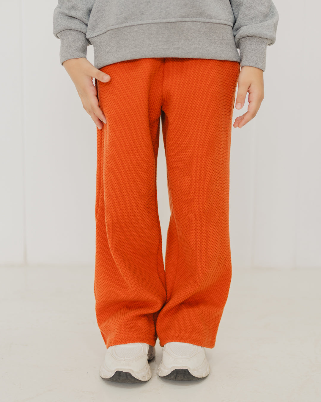 بنطلون جاكار واسع الساق للبنات