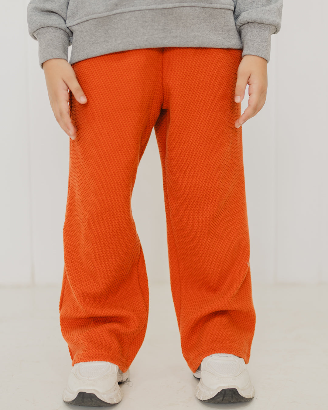 بنطلون جاكار واسع الساق للبنات