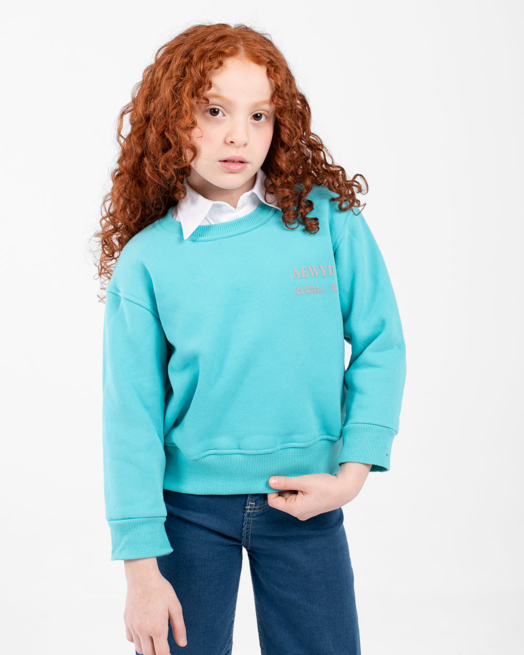 Girls Long Sleeve Printed Sweatshirt