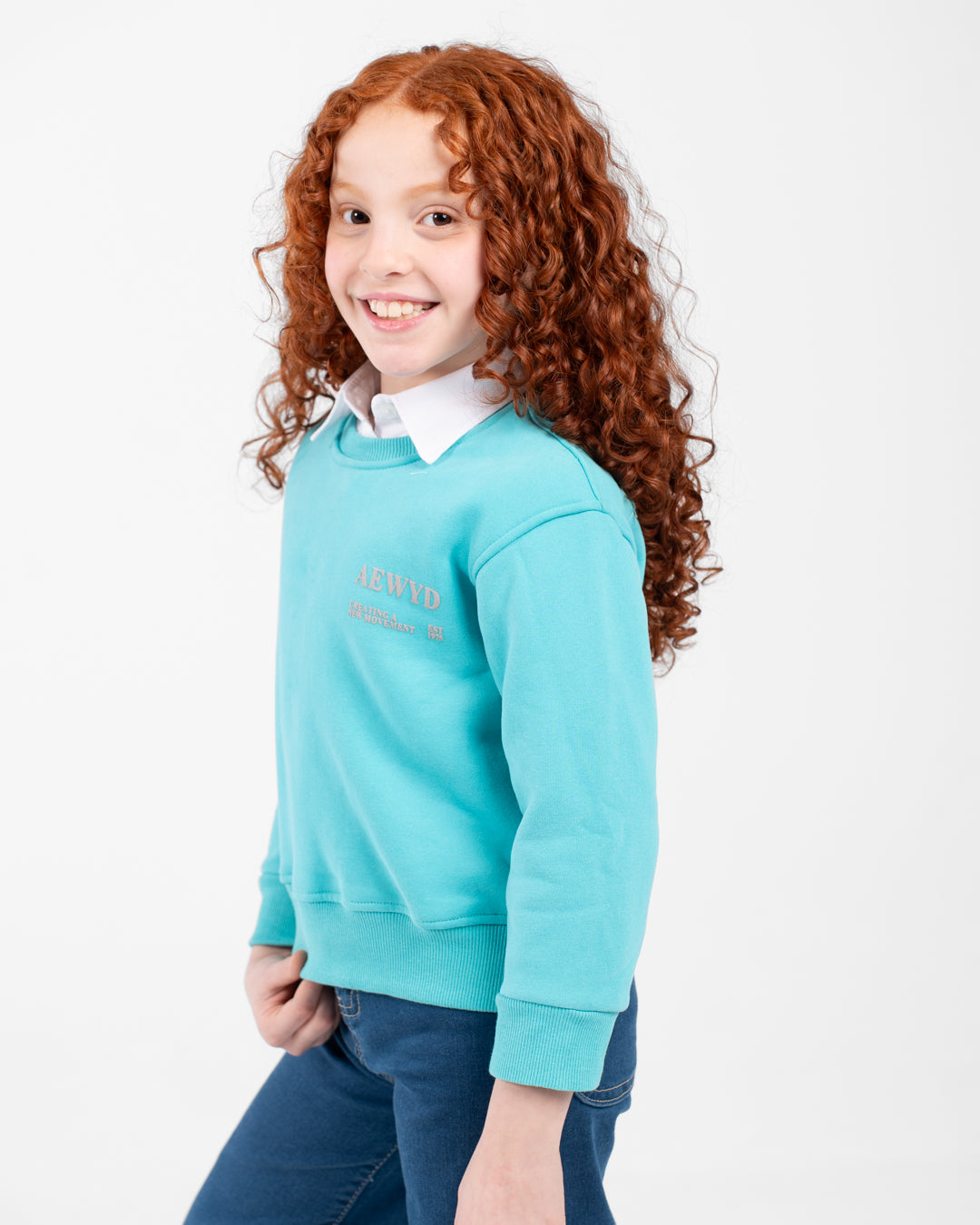 Girls Long Sleeve Printed Sweatshirt