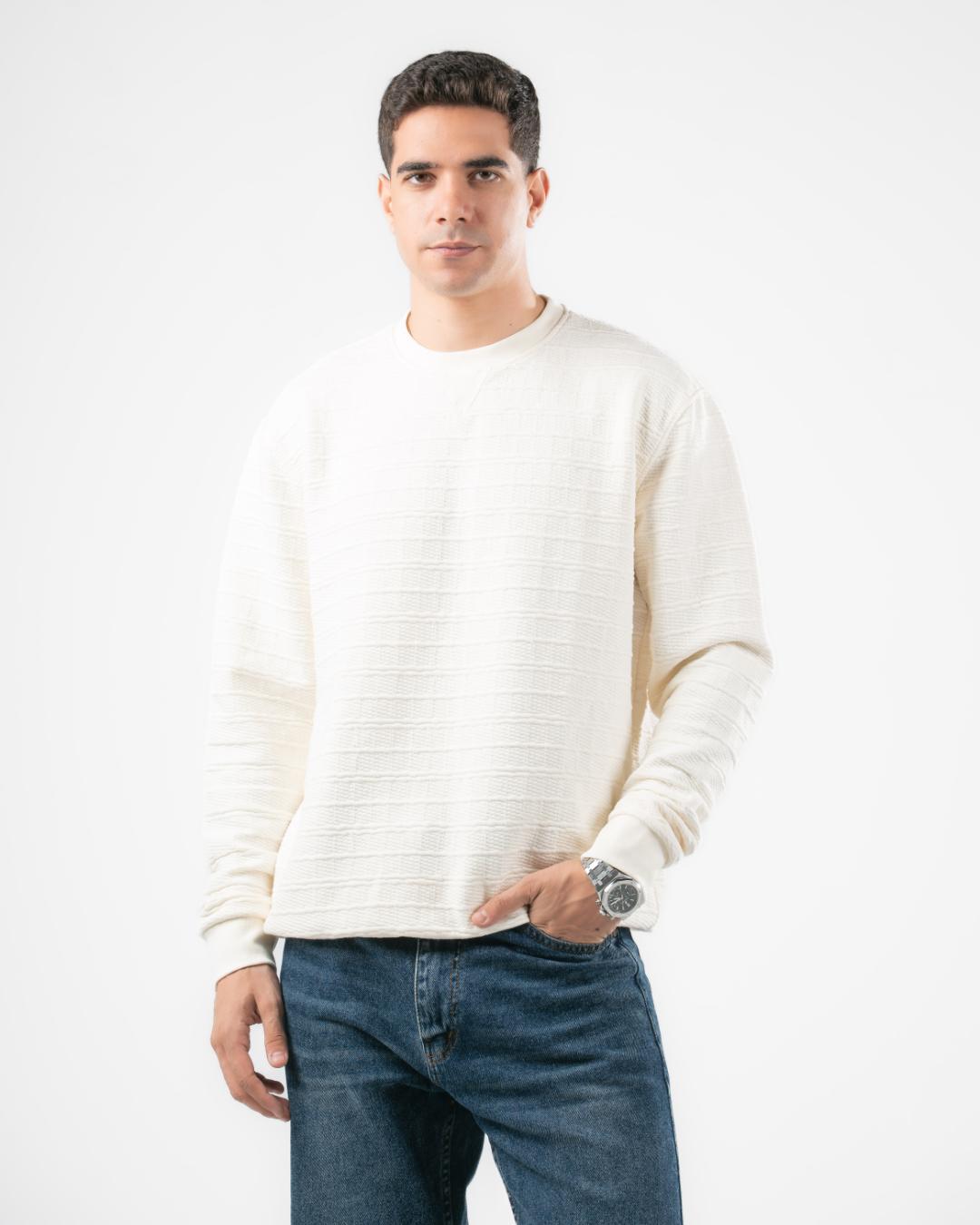 Men Jacquard Crewneck