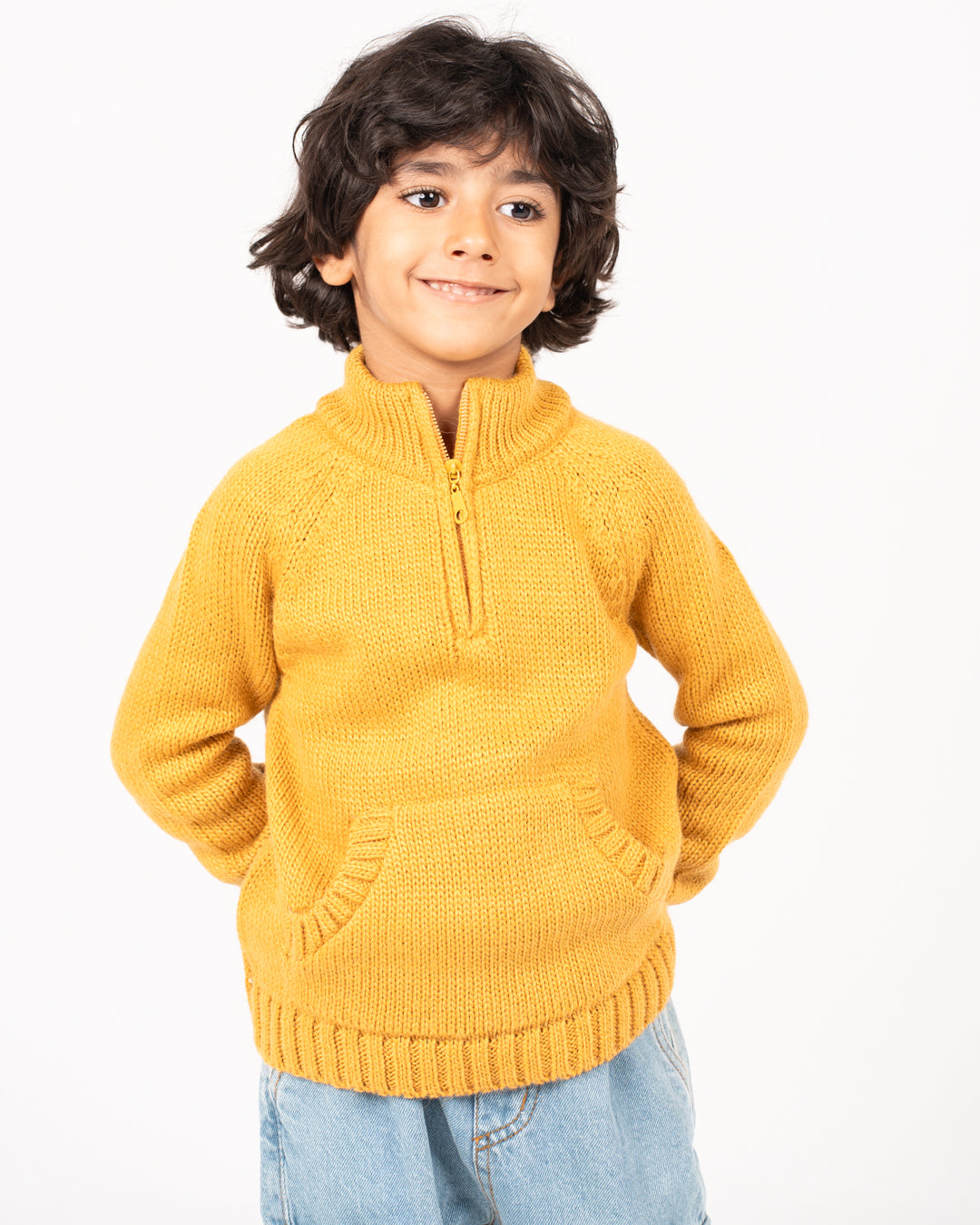 High Neck Knitted Pullover