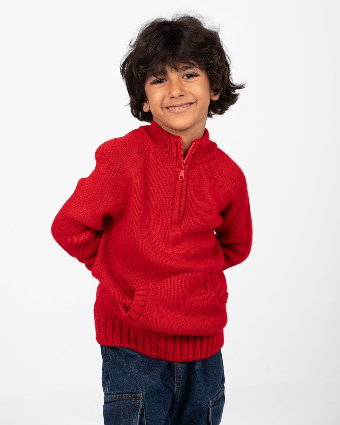 High Neck Knitted Pullover